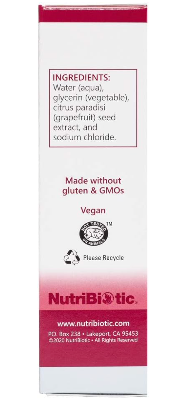 NutriBiotic Nasal Spray 1 Fl Oz , Nasal Lubricant with Grapefruit Seed Extract & Sodium Chloride