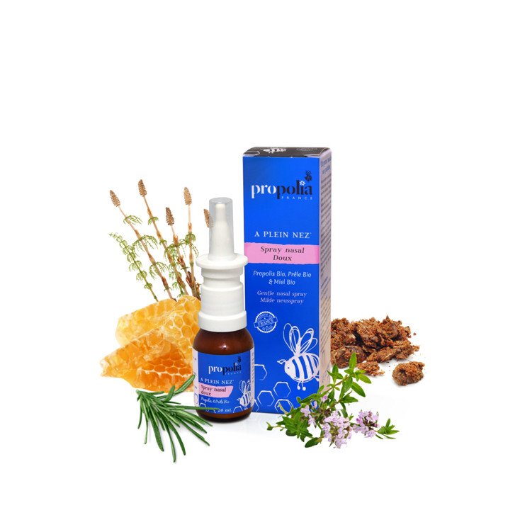 Gentle Nasal Spray with Propolis. 20 ml pump bottle