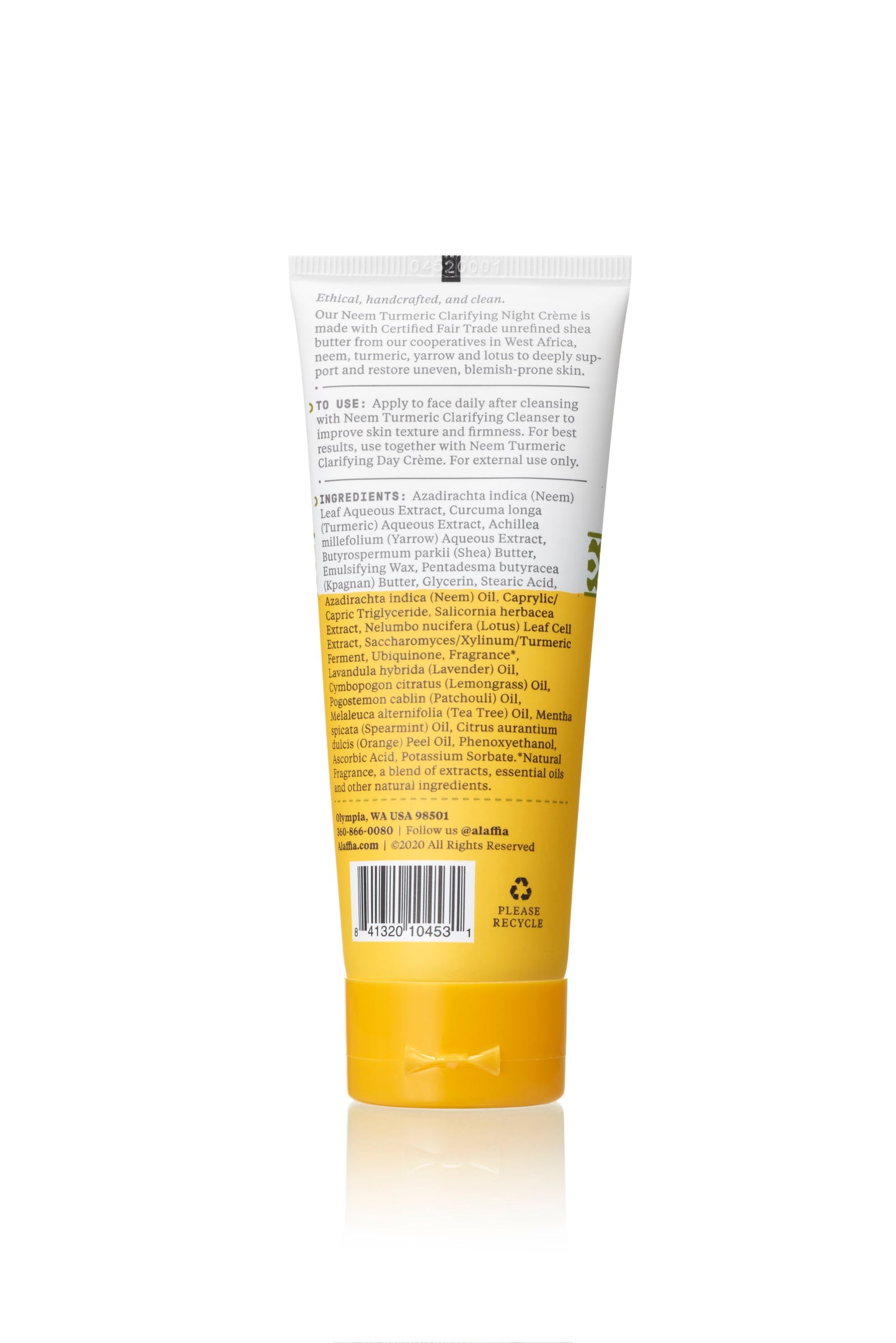 Alaffia Neem Turmeric Clarifying Cream - Natural Mint - 3 fl oz